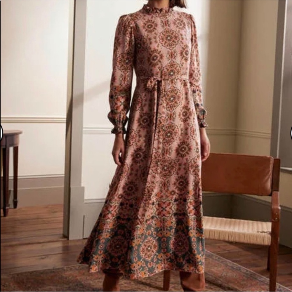 BODEN SILK MAXI DRESS